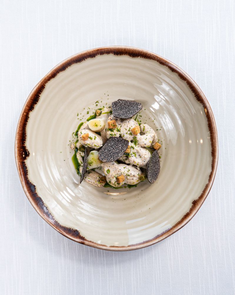 Plat Restaurant Rendez-Vous Hotel Annapurna Courchevel Poireau Truffe